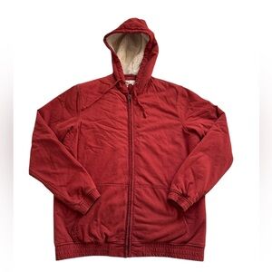 Vintage Territory Ahead Sherpa Lined full zip hooded jacket mens large tall